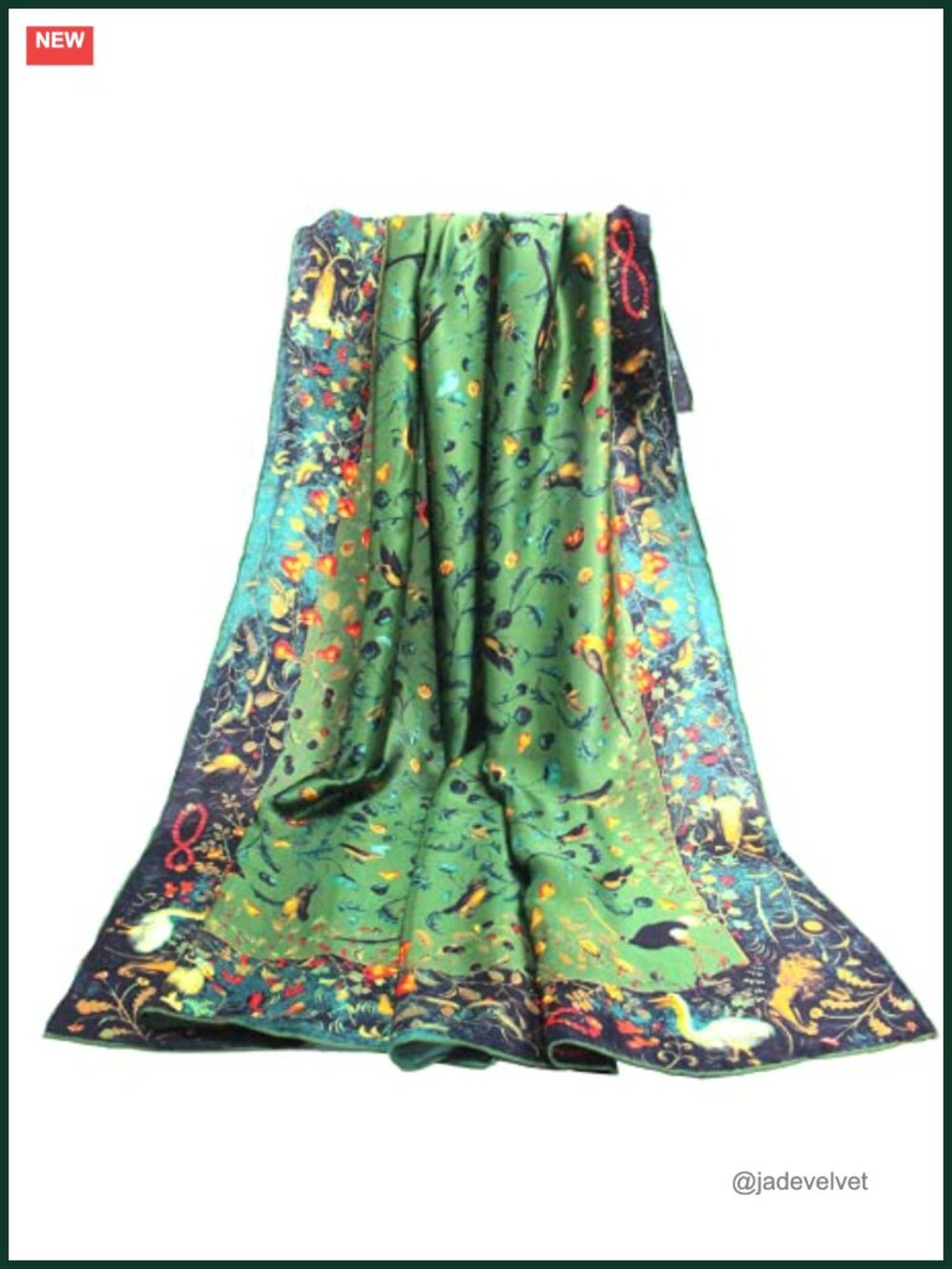 100% Silk Scarf 43" Large Square Shawl Women Hair Wraps - Gift Packed